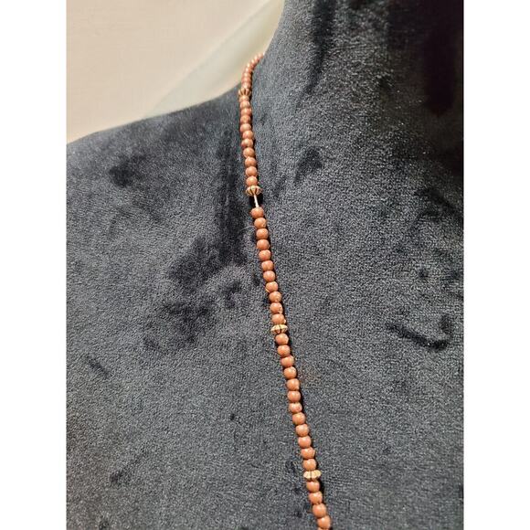 Women's Brown Beaded See Shell Tribal Lightweight Necklace - Picture 3 of 6